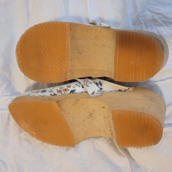 Kerstin adolphson Women PlatformLeather Shoes Floral Size 6.5 Made in Sweden - Picture 5 of 5